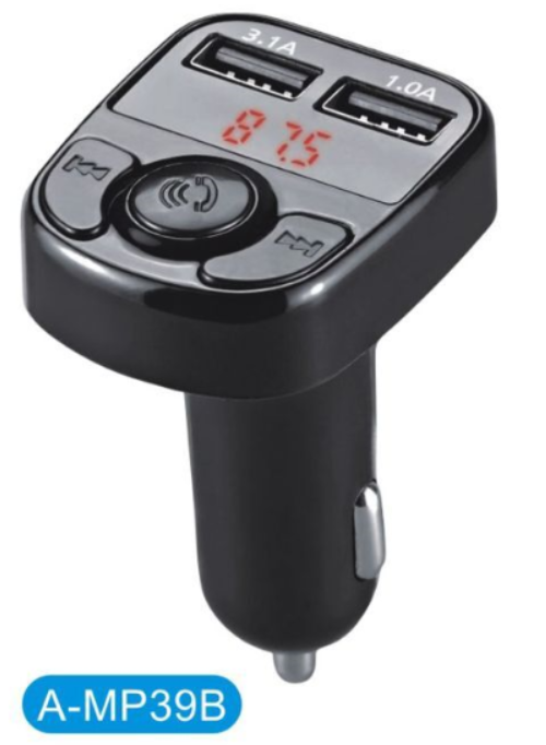 Transmisor con Bluetooth para coche, reproductor con encendedor de