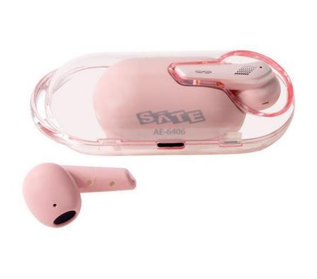 Auricular Bluetooth Sate AE-6406 Rosado