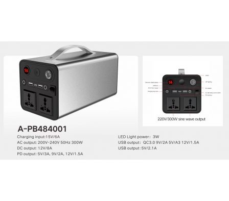 Estacion de Energia Portátil Solar A-PB484001