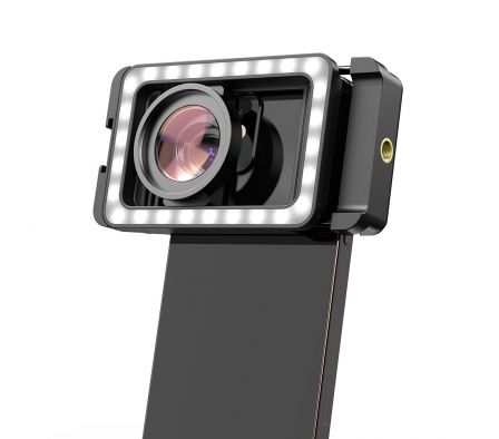 Lente Zoom/Macro/Led Para Celular APL-FL23+15X