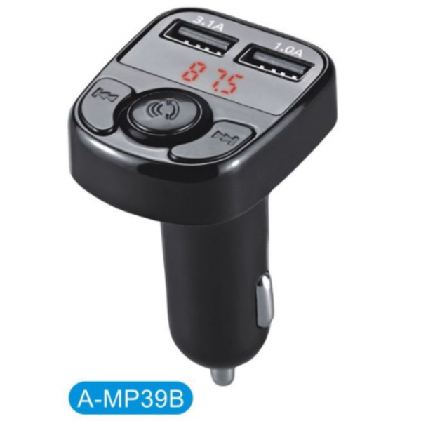 REPRODUCTOR TRANSMISOR BLUETOOTH MP3 FM MECHERO COCHE VOLUMEN USB SD LED  LCD